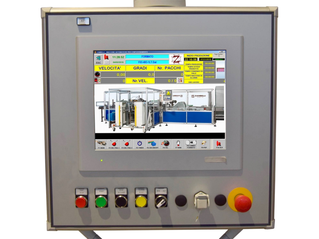 Touch screen PC with machine monitoring system