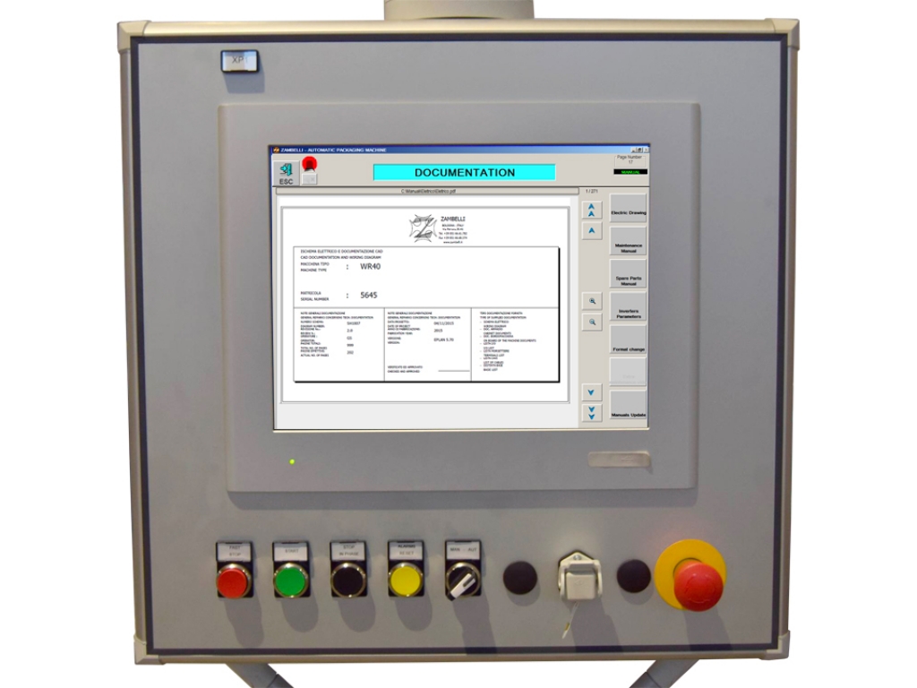 Touch screen PC with machine monitoring system