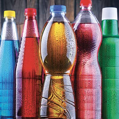 plastic beverage bottles