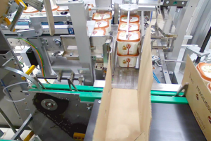 Wrap-around case packer from Zambelli Packaging in operation