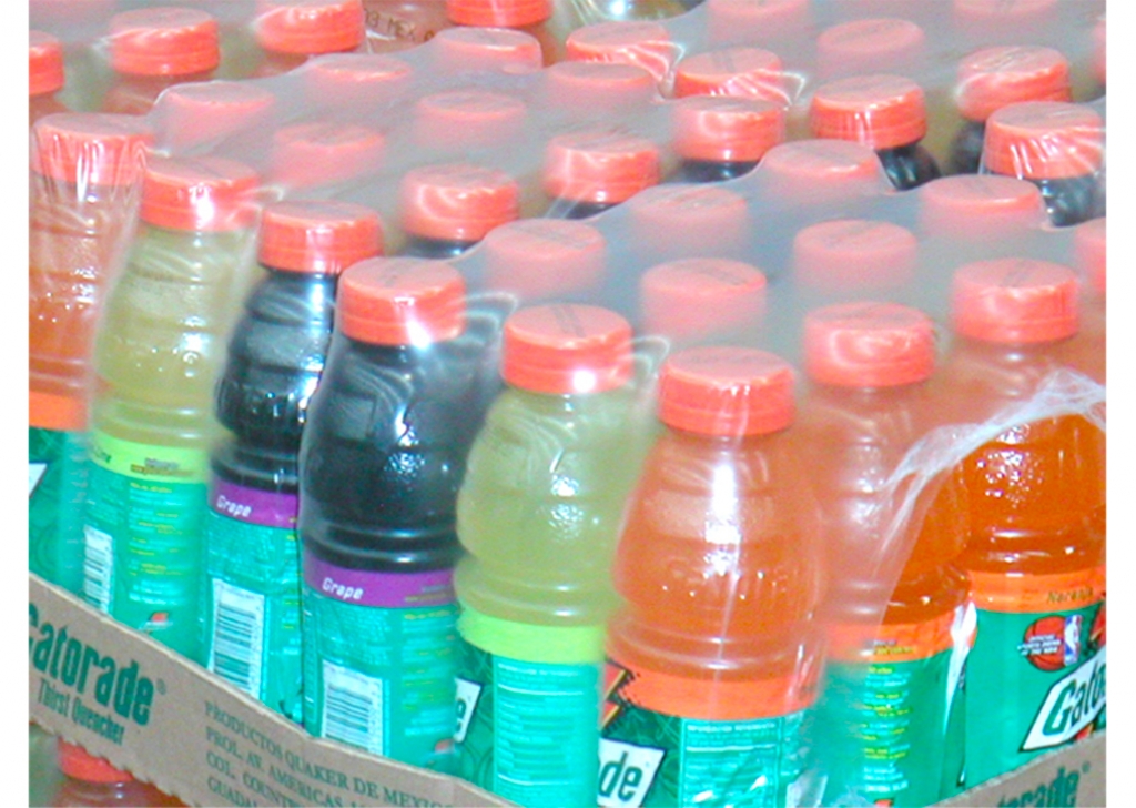 bottles packaged with shrink wrap 