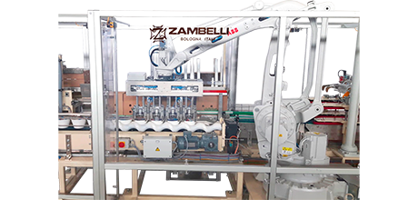 Robot for inserting conical cups