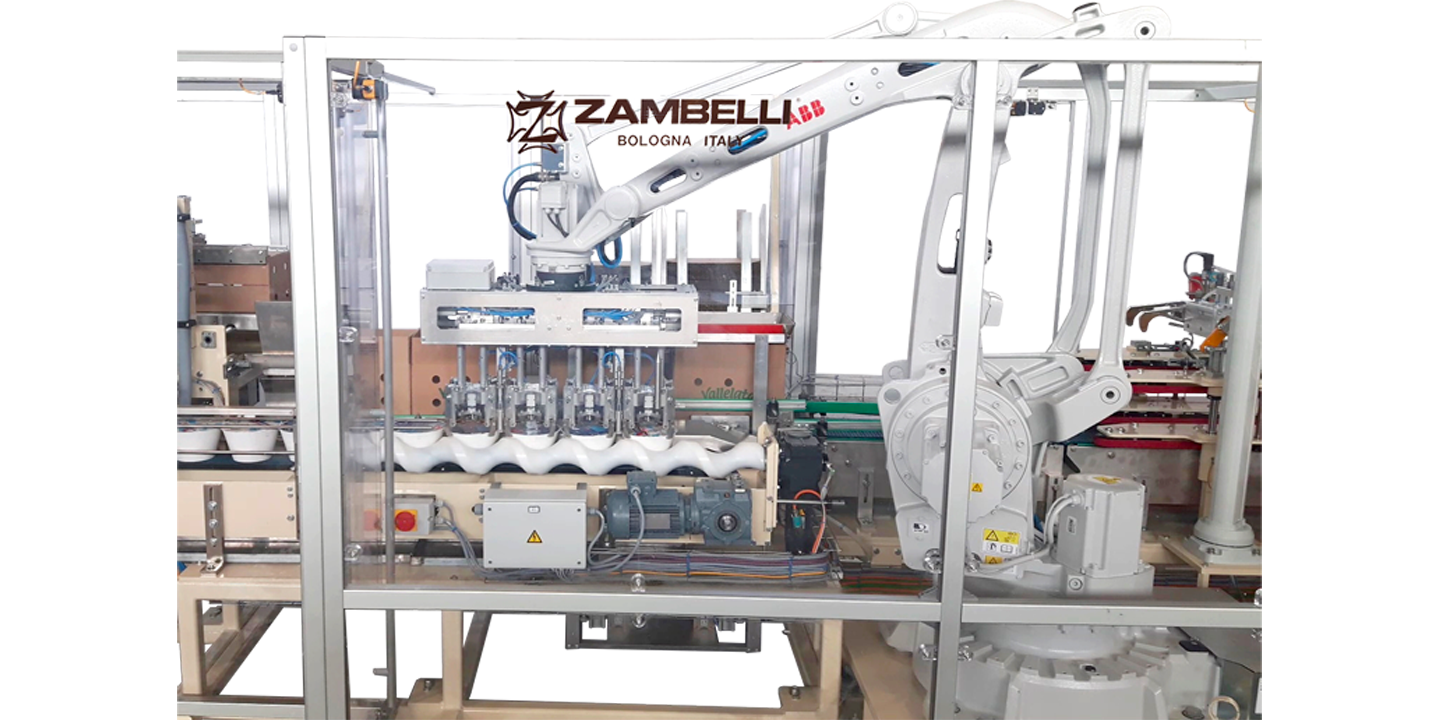 Robot for inserting conical cups